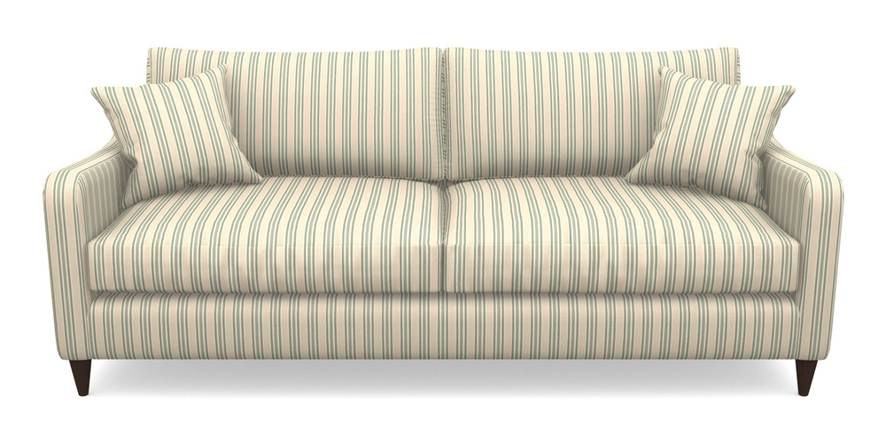 Product photograph of Rye 4 Seater Sofa In Cloth 22 - Racing Stripes Ayr - Mint from Sofas and Stuff Limited