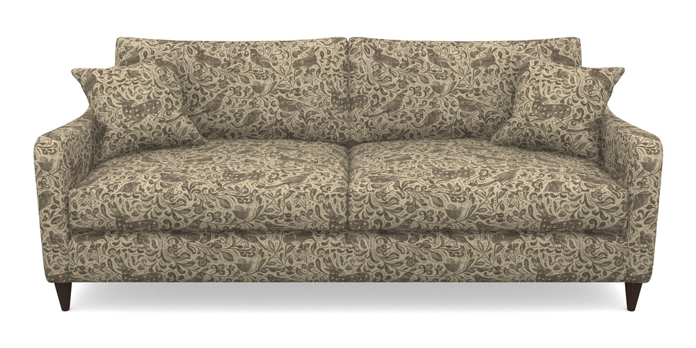 Product photograph of Rye 4 Seater Sofa In V A Drawn From Nature - Bird And Rabbit - Brown from Sofas and Stuff Limited