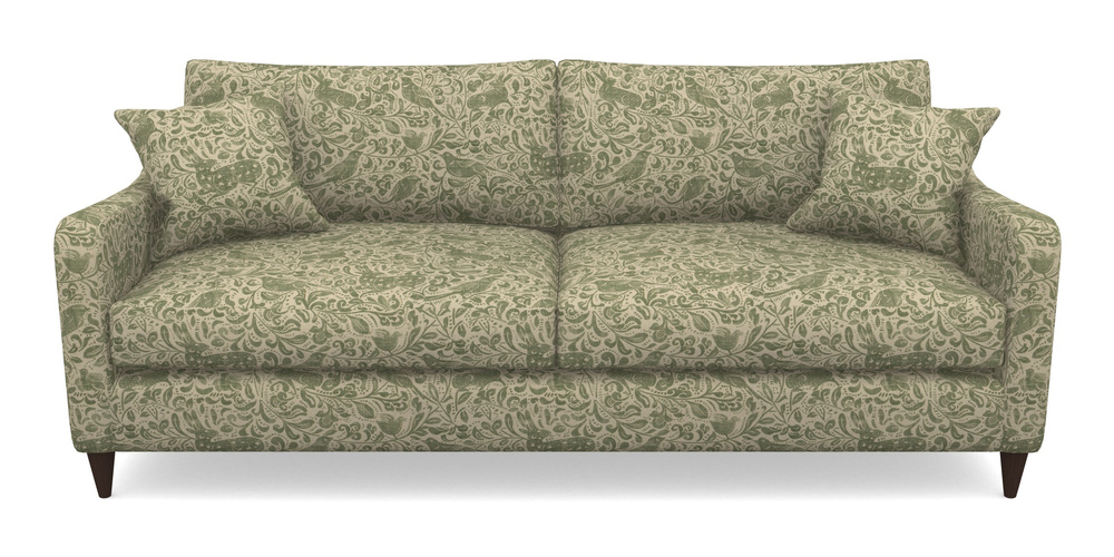 Product photograph of Rye 4 Seater Sofa In V A Drawn From Nature - Bird And Rabbit - Light Green from Sofas and Stuff Limited