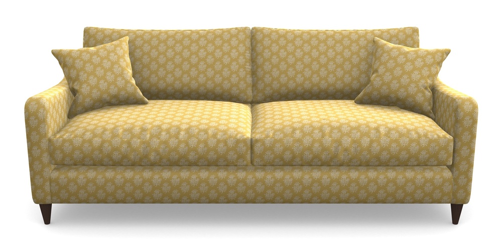 Product photograph of Rye 4 Seater Sofa In Cloth 21 - Coral 1 - Canary from Sofas and Stuff Limited