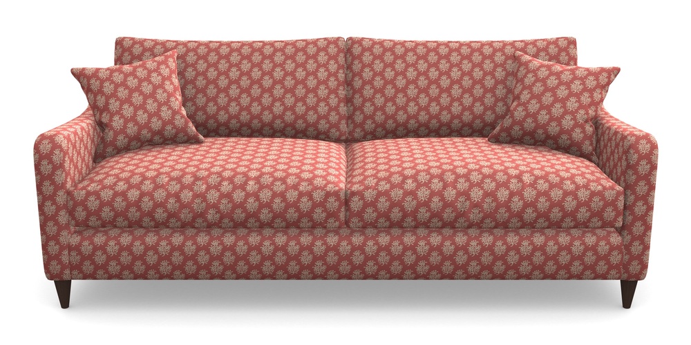 Product photograph of Rye 4 Seater Sofa In Cloth 21 - Coral 1 - Ginger Snap from Sofas and Stuff Limited