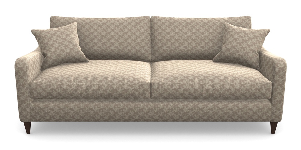 Product photograph of Rye 4 Seater Sofa In Cloth 21 - Decorative Leaf - Beech from Sofas and Stuff Limited