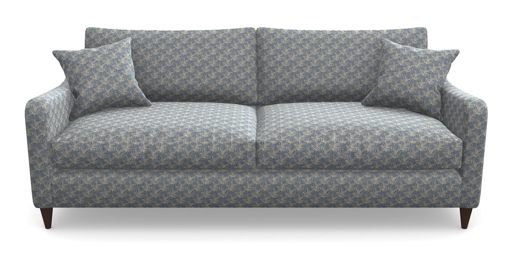 Product photograph of Rye 4 Seater Sofa In Cloth 21 - Decorative Leaf - Bilberry from Sofas and Stuff Limited