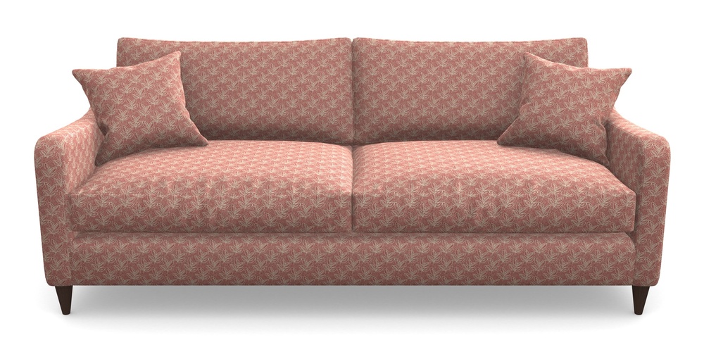 Product photograph of Rye 4 Seater Sofa In Cloth 21 - Decorative Leaf - Ginger Snap from Sofas and Stuff Limited