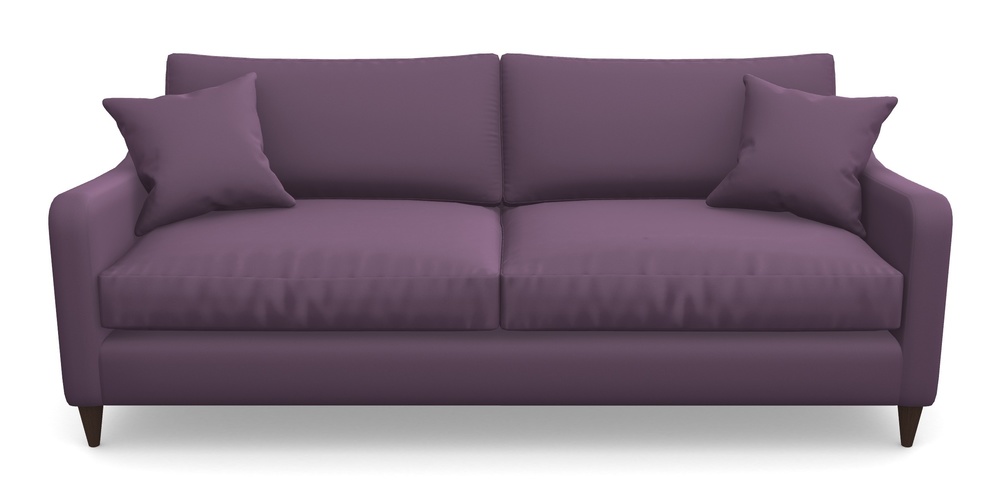 Product photograph of Rye 4 Seater Sofa In Clever Glossy Velvet - Blackcurrant from Sofas and Stuff Limited