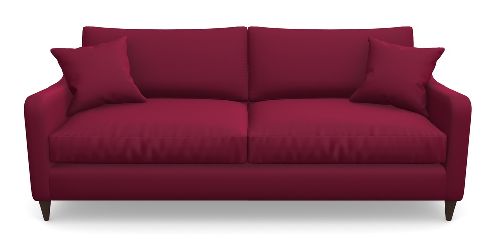 Product photograph of Rye 4 Seater Sofa In Clever Glossy Velvet - Chianti from Sofas and Stuff Limited