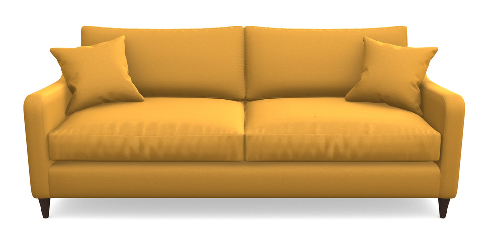 Product photograph of Rye 4 Seater Sofa In Clever Glossy Velvet - Fools Gold from Sofas and Stuff Limited