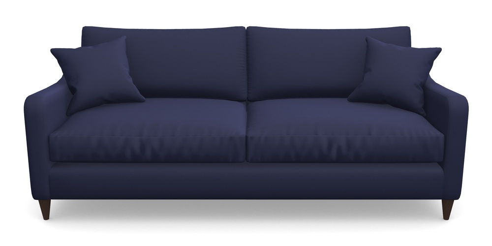 Product photograph of Rye 4 Seater Sofa In Clever Glossy Velvet - Navy from Sofas and Stuff Limited