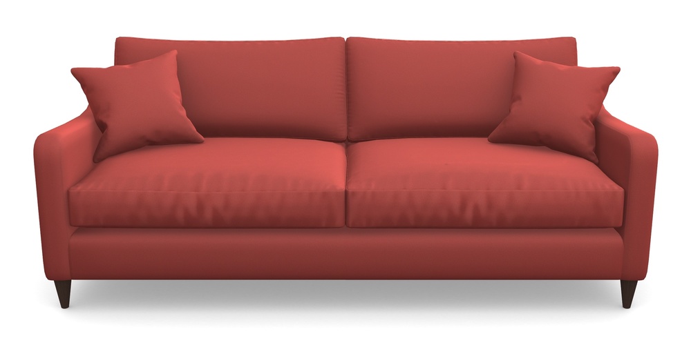 Product photograph of Rye 4 Seater Sofa In Clever Glossy Velvet - Scorched Earth from Sofas and Stuff Limited
