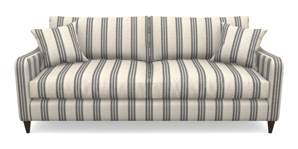 Product photograph of Rye 4 Seater Sofa In Cloth 18 Stripes - Bengal - Bible Black from Sofas and Stuff Limited