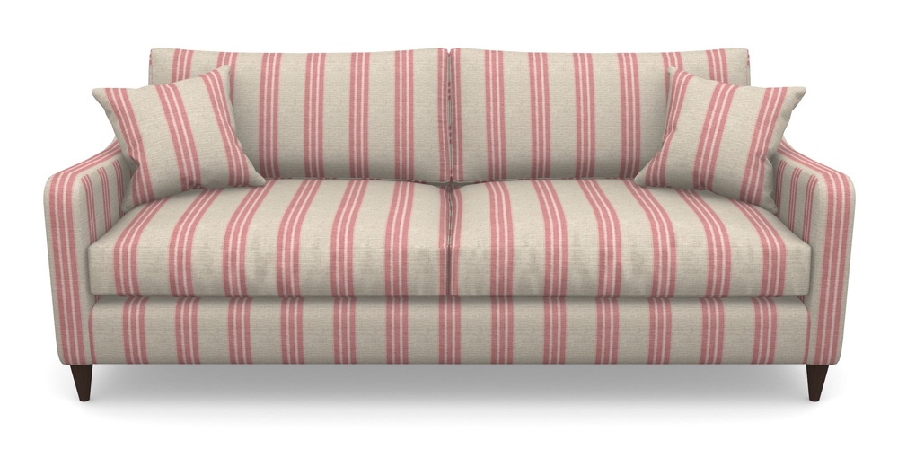 Product photograph of Rye 4 Seater Sofa In Cloth 18 Stripes - Bengal - Cranberry from Sofas and Stuff Limited