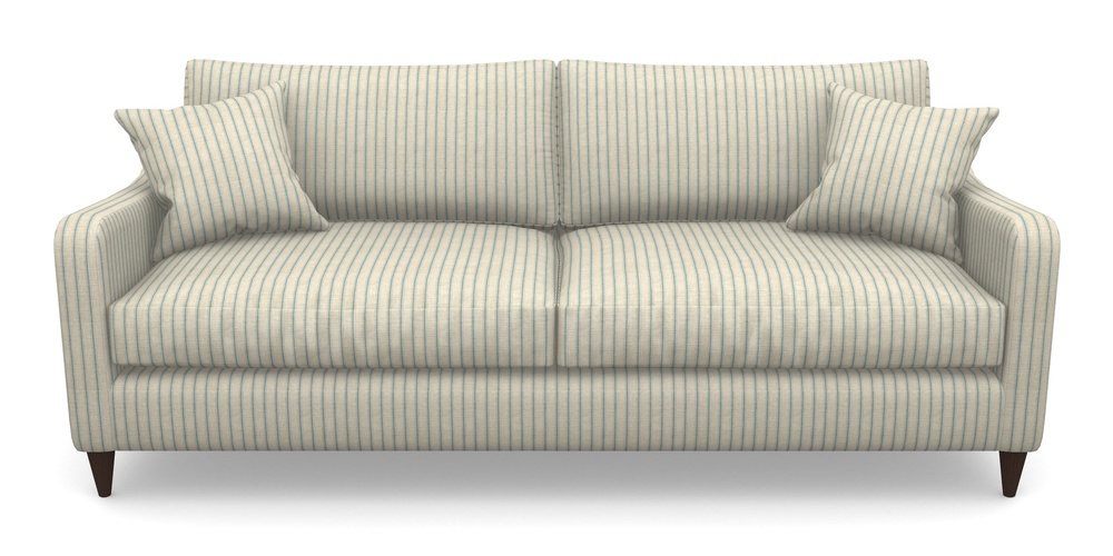 Product photograph of Rye 4 Seater Sofa In Cloth 18 Stripes - Ticking - Basil from Sofas and Stuff Limited