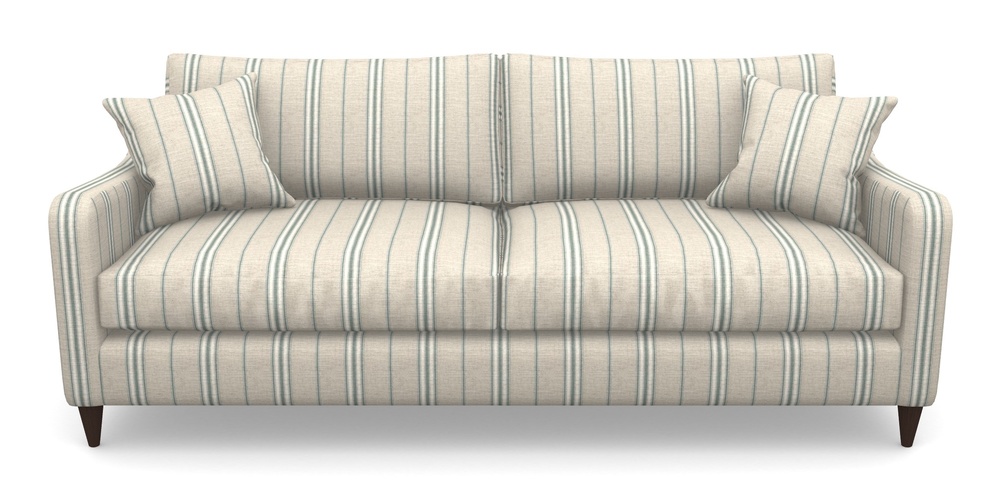 Product photograph of Rye 4 Seater Sofa In Cloth 18 Stripes - Regimental - Basil from Sofas and Stuff Limited