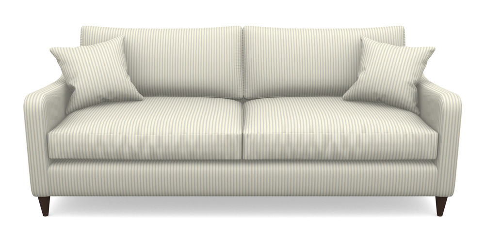 Product photograph of Rye 4 Seater Sofa In Cotton Stripe - Sky from Sofas and Stuff Limited