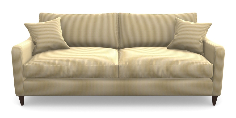 Product photograph of Rye 4 Seater Sofa In Cloth 21 - Simple Stripe - Canary from Sofas and Stuff Limited