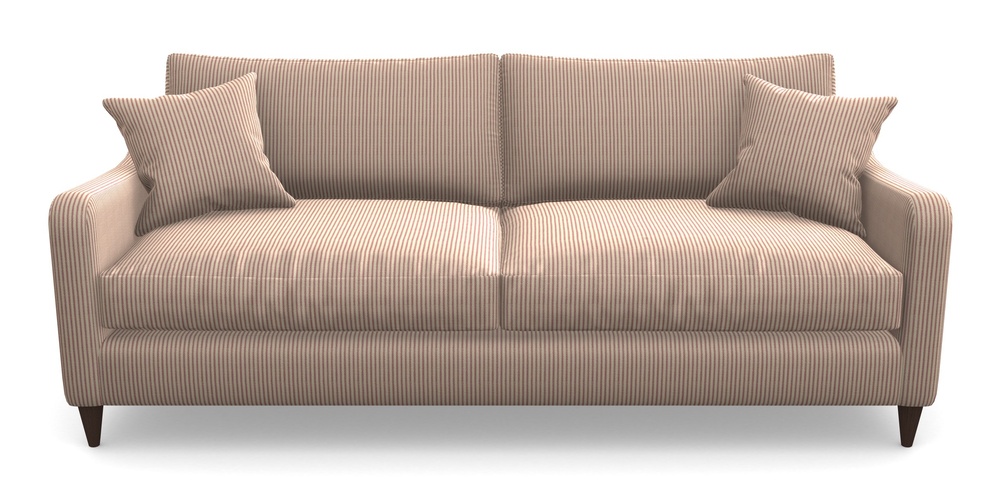 Product photograph of Rye 4 Seater Sofa In Cloth 21 - Simple Stripe - Cassis from Sofas and Stuff Limited