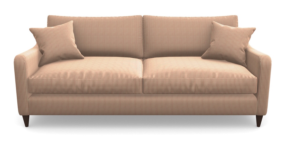 Product photograph of Rye 4 Seater Sofa In Cloth 21 - Simple Stripe - Ginger Snap from Sofas and Stuff Limited