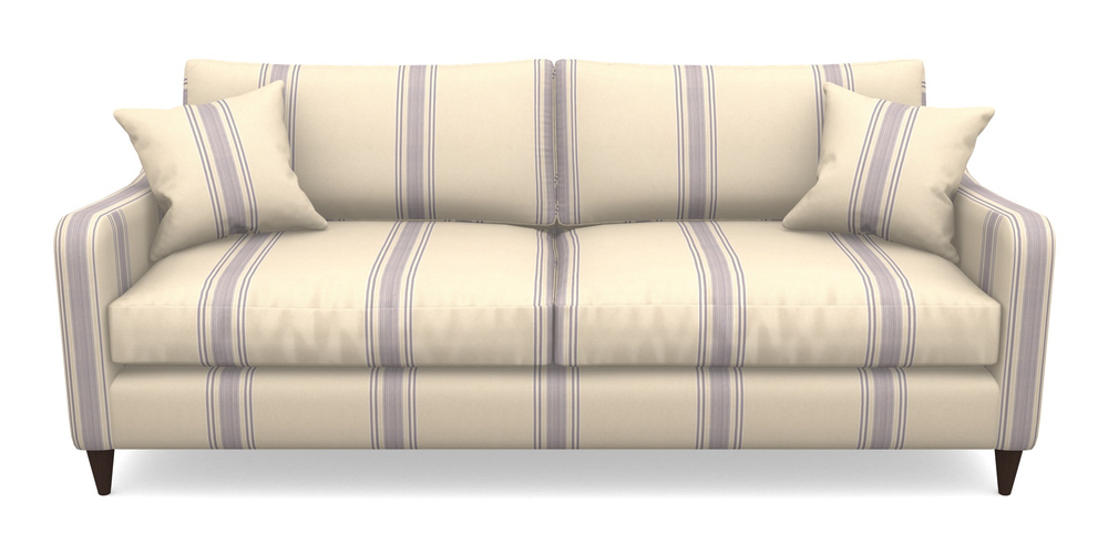 Product photograph of Rye 4 Seater Sofa In Cloth 22 - Racing Stripes Cheltenham - Blueberry from Sofas and Stuff Limited