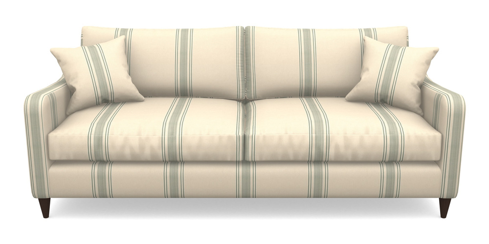 Product photograph of Rye 4 Seater Sofa In Cloth 22 - Racing Stripes Cheltenham - Mint from Sofas and Stuff Limited