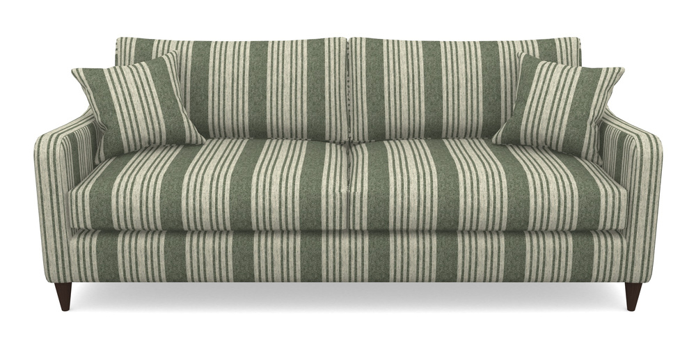 Product photograph of Rye 4 Seater Sofa In Cloth 22 - Bayadere - Courgette from Sofas and Stuff Limited