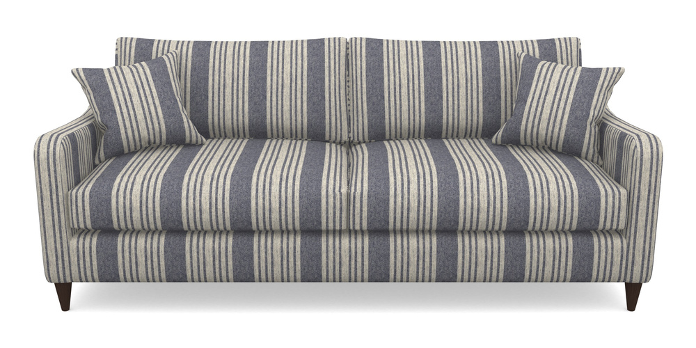 Product photograph of Rye 4 Seater Sofa In Cloth 22 - Bayadere - Deep Water from Sofas and Stuff Limited