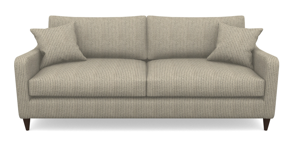 Product photograph of Rye 4 Seater Sofa In Cloth 20 - Design 5 - Black Stripe from Sofas and Stuff Limited