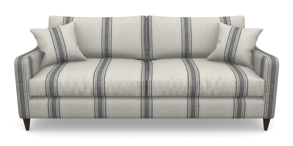 Product photograph of Rye 4 Seater Sofa In Flemish Stripe - Flemish Black from Sofas and Stuff Limited