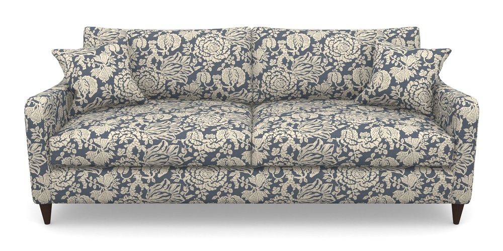 Product photograph of Rye 4 Seater Sofa In V A Brompton Collection - Flowering Kale - Midnight Blue from Sofas and Stuff Limited