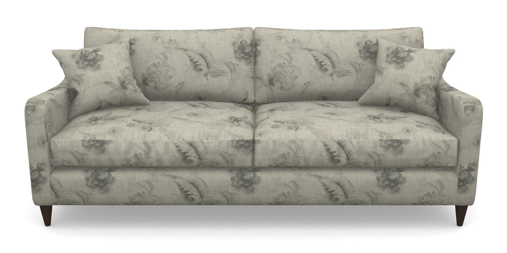 Product photograph of Rye 4 Seater Sofa In Floral Linen - Lela Mystery Oat Sepia from Sofas and Stuff Limited