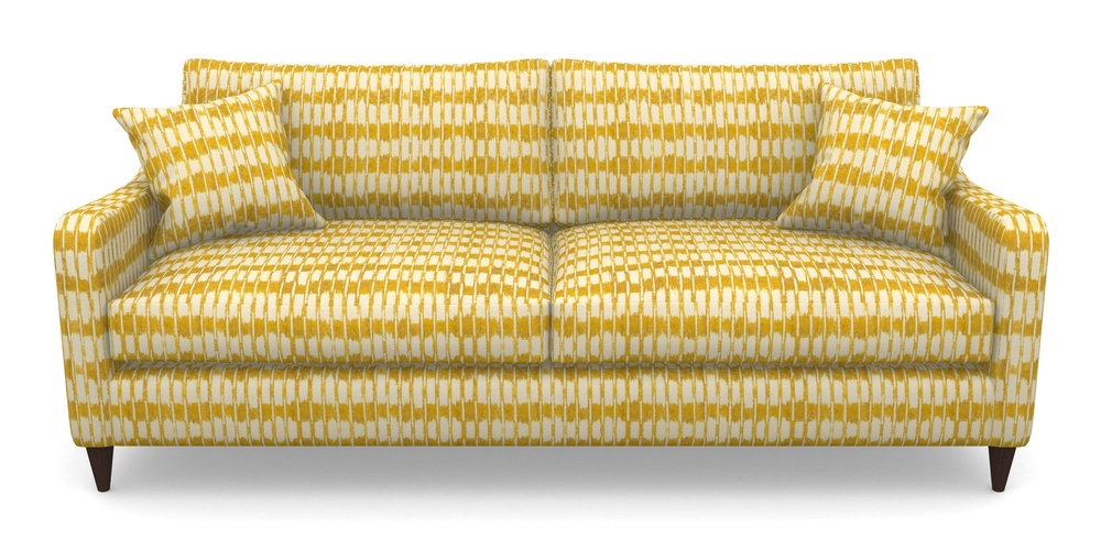 Product photograph of Rye 4 Seater Sofa In V A Brompton Collection - Ikat - Corn from Sofas and Stuff Limited