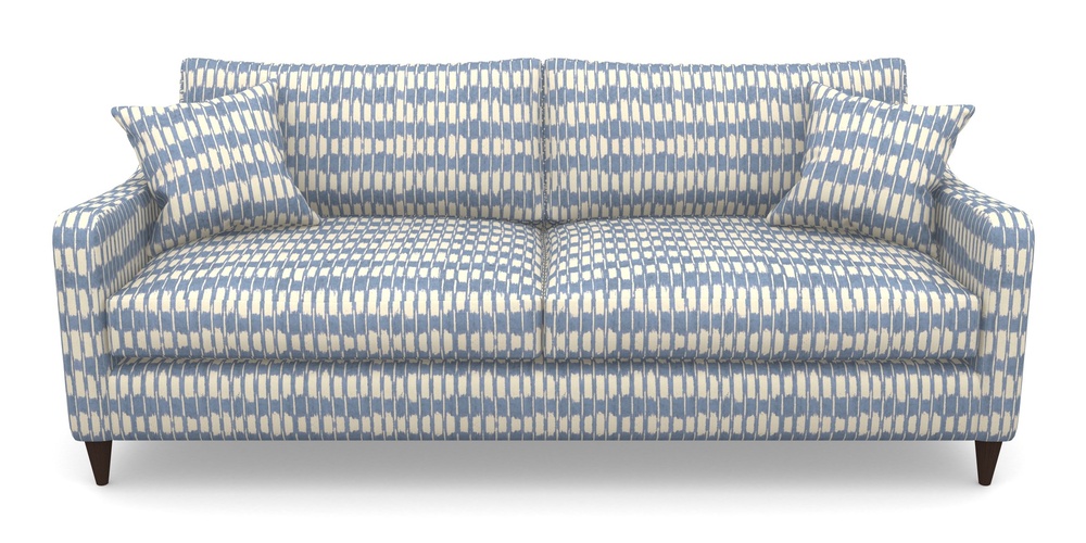 Product photograph of Rye 4 Seater Sofa In V A Brompton Collection - Ikat - Morning Blue from Sofas and Stuff Limited