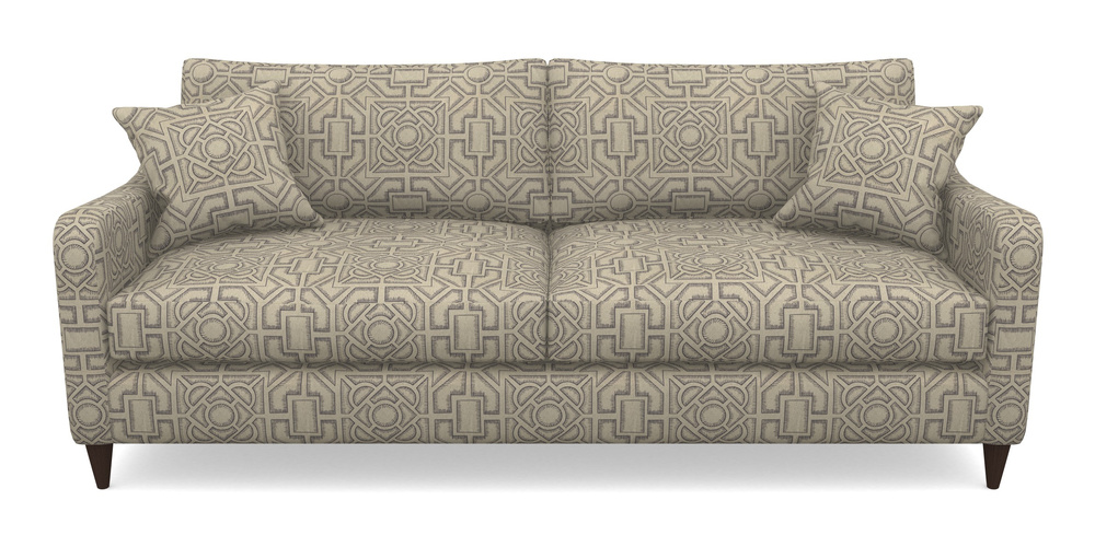 Product photograph of Rye 4 Seater Sofa In Rhs Collection - Large Knot Garden Linen - Grey from Sofas and Stuff Limited