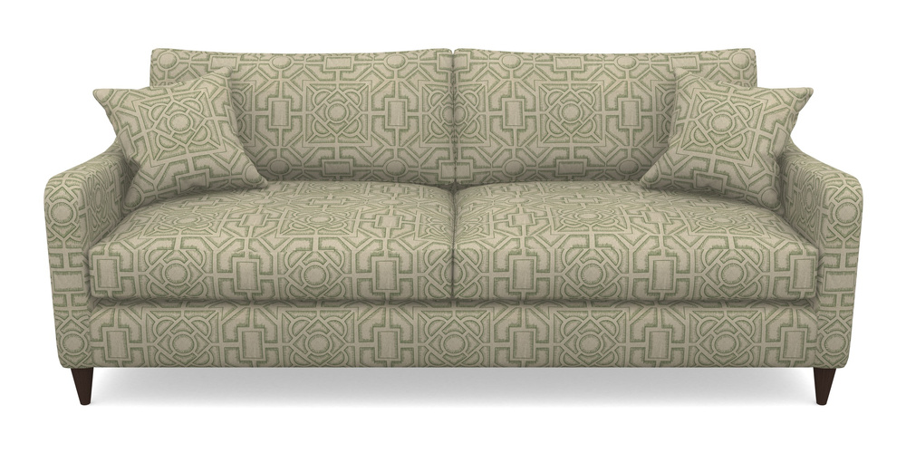 Product photograph of Rye 4 Seater Sofa In Rhs Collection - Large Knot Garden Linen - Green from Sofas and Stuff Limited