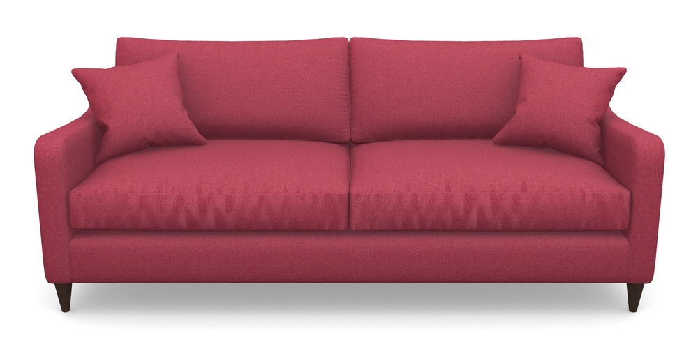 Product photograph of Rye 4 Seater Sofa In Plain Linen Cotton - Raspberry Jam from Sofas and Stuff Limited