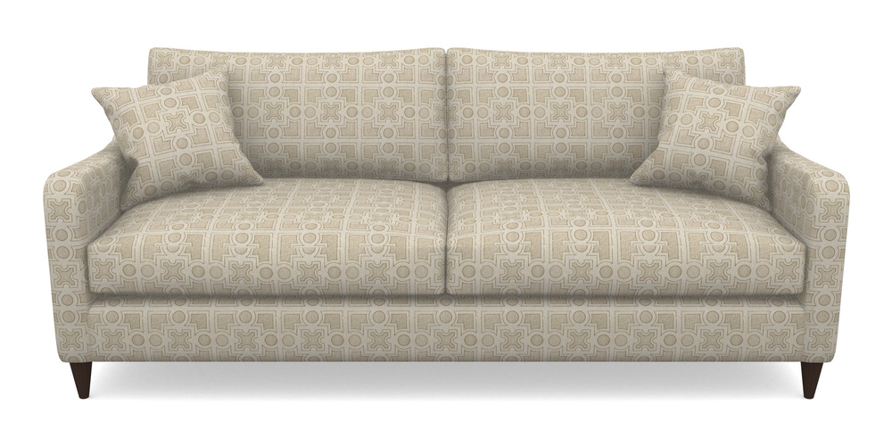 Product photograph of Rye 4 Seater Sofa In Rhs Collection - Small Knot Garden Cotton Weave - Gold from Sofas and Stuff Limited