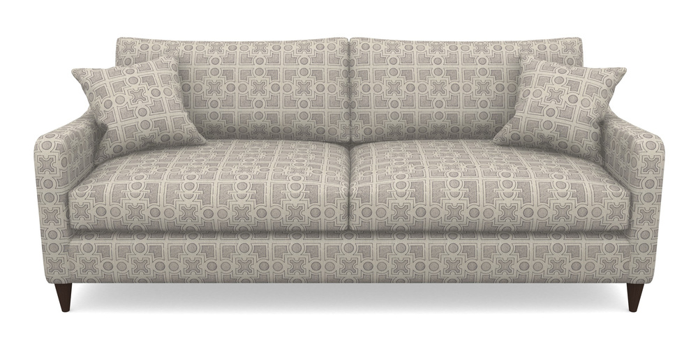 Product photograph of Rye 4 Seater Sofa In Rhs Collection - Small Knot Garden Cotton Weave - Grey from Sofas and Stuff Limited