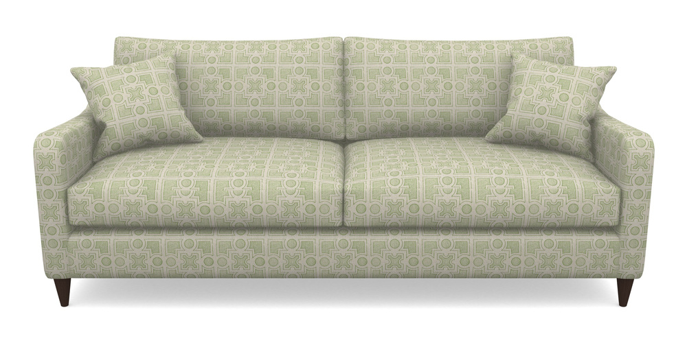 Product photograph of Rye 4 Seater Sofa In Rhs Collection - Small Knot Garden Cotton Weave - Green from Sofas and Stuff Limited