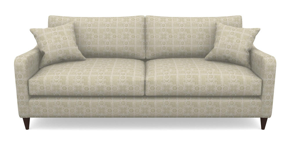 Product photograph of Rye 4 Seater Sofa In Rhs Collection - Small Knot Garden Cotton Weave - Olive from Sofas and Stuff Limited