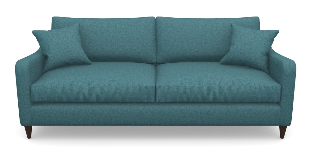 Product photograph of Rye 4 Seater Sofa In Soft Wool - Cerulean from Sofas and Stuff Limited