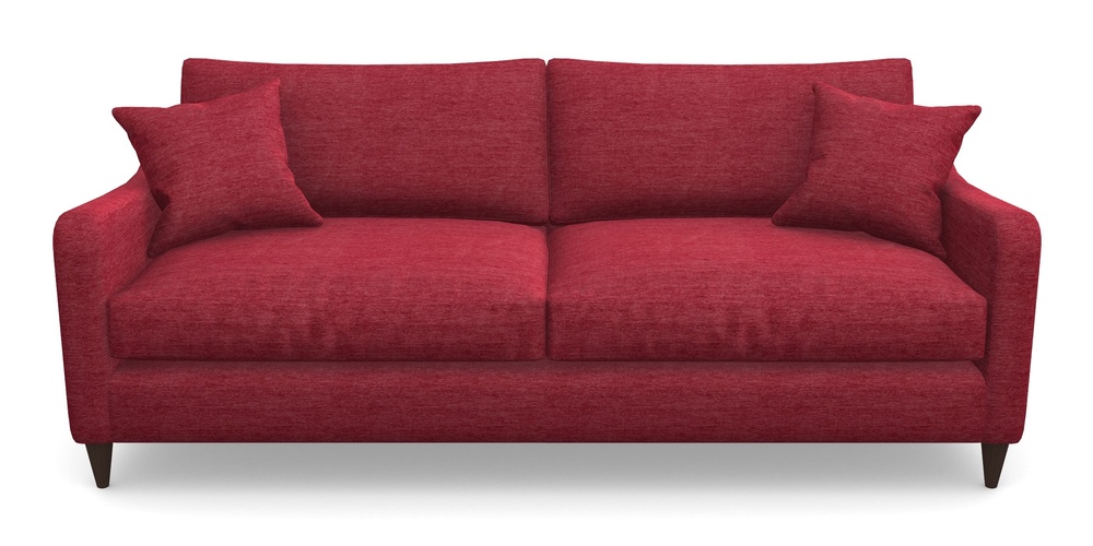 Product photograph of Rye 4 Seater Sofa In Textured Velvet - Firebrick from Sofas and Stuff Limited