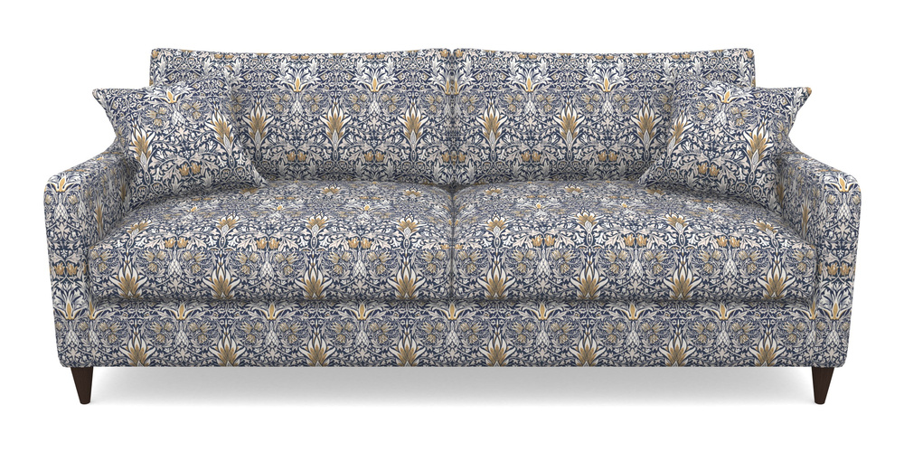 Product photograph of Rye 4 Seater Sofa In William Morris Collection - Snakeshead - Indigo Hemp from Sofas and Stuff Limited