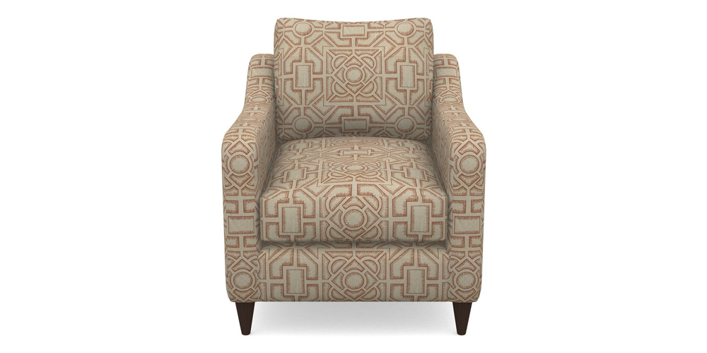 Product photograph of Rye Chair In Rhs Collection - Large Knot Garden Linen - Terracotta from Sofas and Stuff Limited