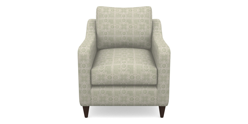 Product photograph of Rye Chair In Rhs Collection - Small Knot Garden Cotton Weave - Pistachio from Sofas and Stuff Limited