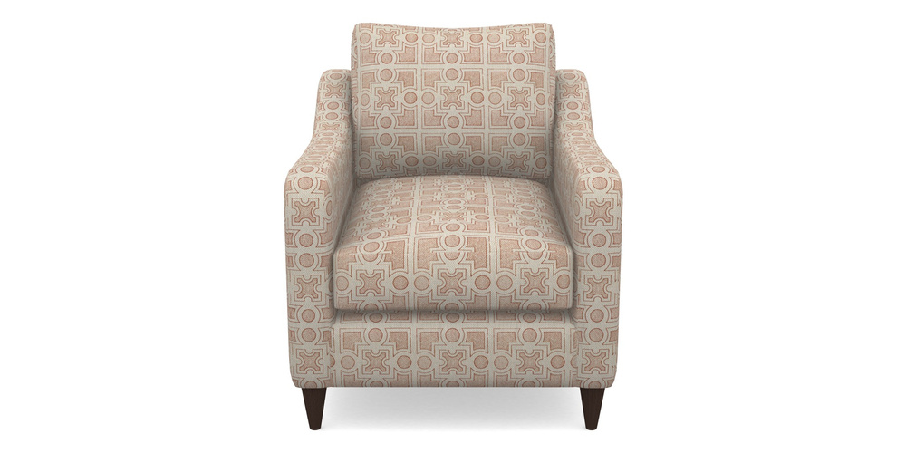 Product photograph of Rye Chair In Rhs Collection - Small Knot Garden Cotton Weave - Terracotta from Sofas and Stuff Limited