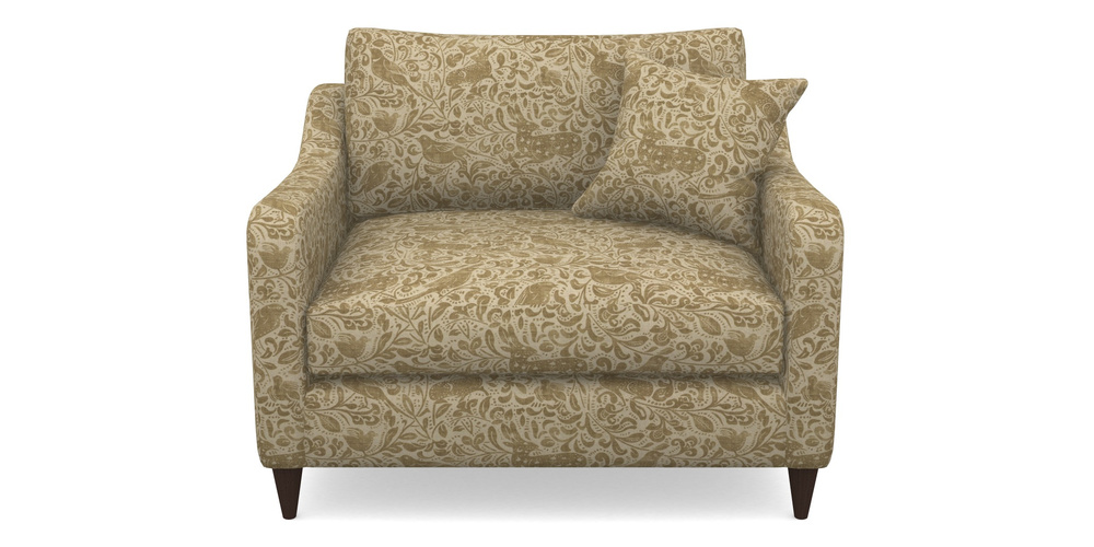 Product photograph of Rye Snuggler In V A Drawn From Nature - Bird And Rabbit - Gold from Sofas and Stuff Limited