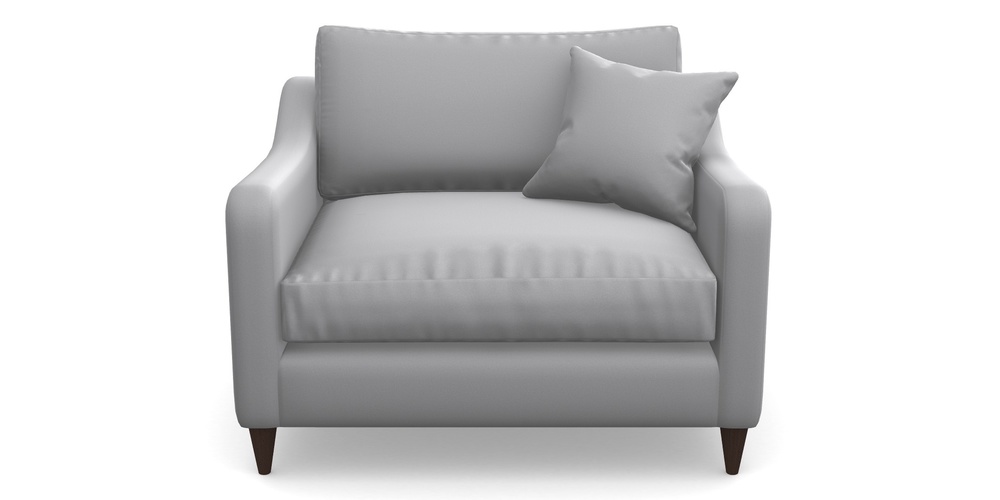 Product photograph of Rye Snuggler In Clever Glossy Velvet - Fifty Shades from Sofas and Stuff Limited