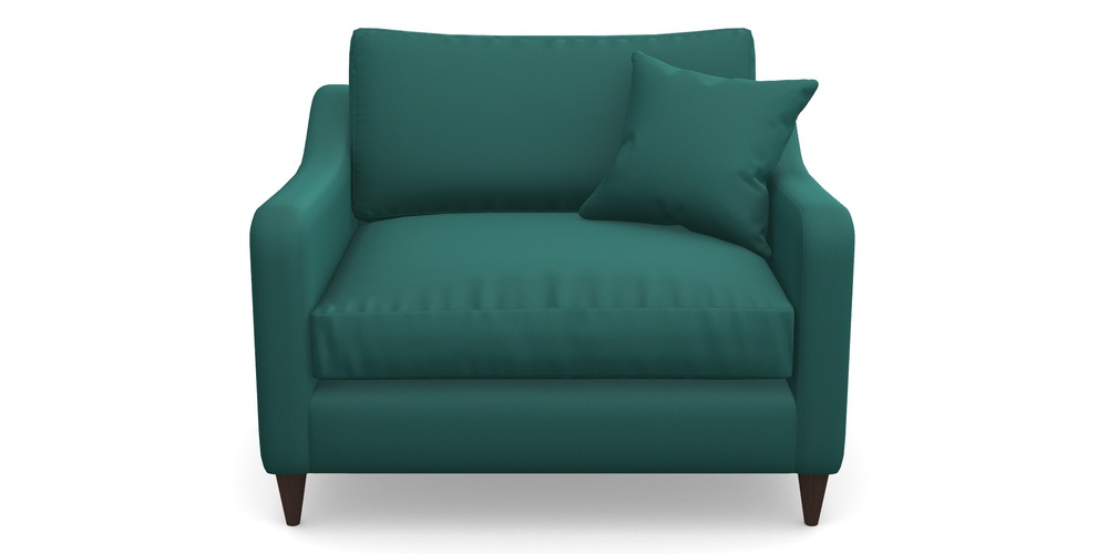 Product photograph of Rye Snuggler In Clever Glossy Velvet - Kingfisher from Sofas and Stuff Limited