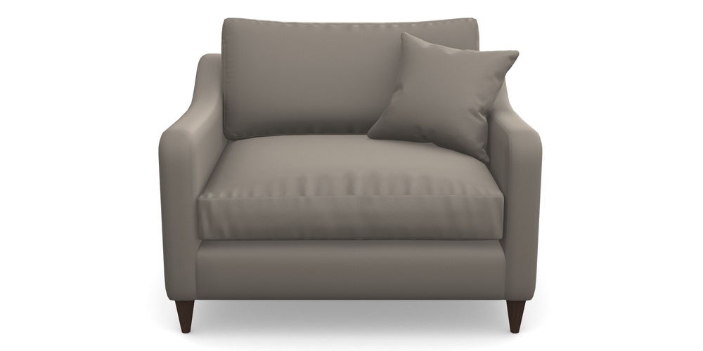 Product photograph of Rye Snuggler In Clever Glossy Velvet - Mole from Sofas and Stuff Limited