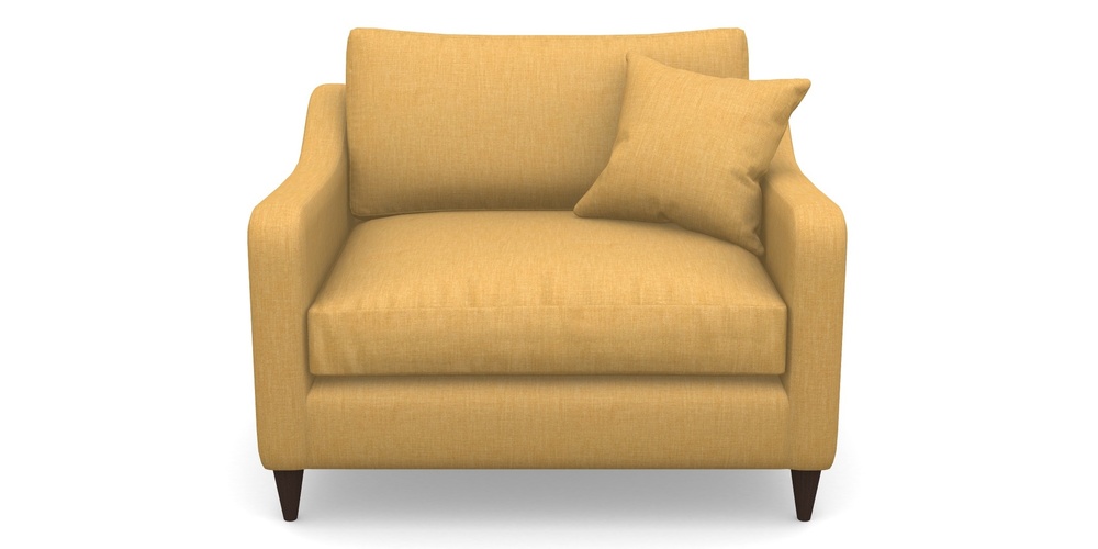 Product photograph of Rye Snuggler In Clever Cotton Mix - Mustard from Sofas and Stuff Limited