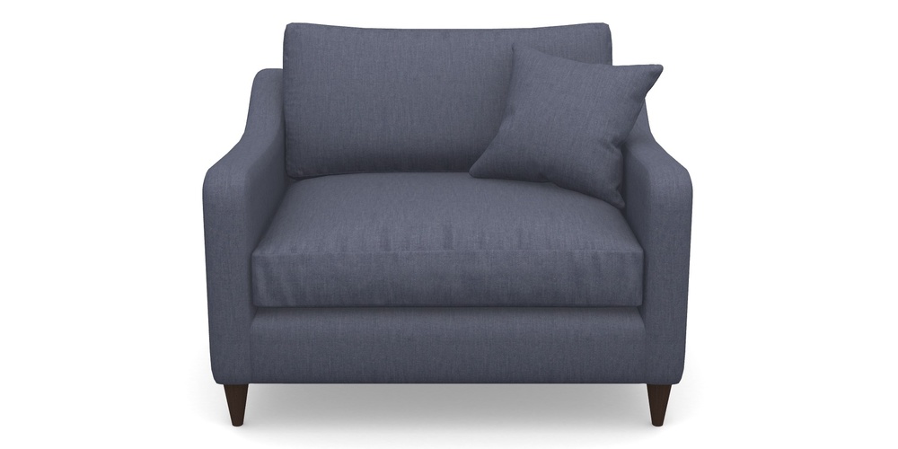 Product photograph of Rye Snuggler In Clever Cotton Mix - Oxford Blue from Sofas and Stuff Limited